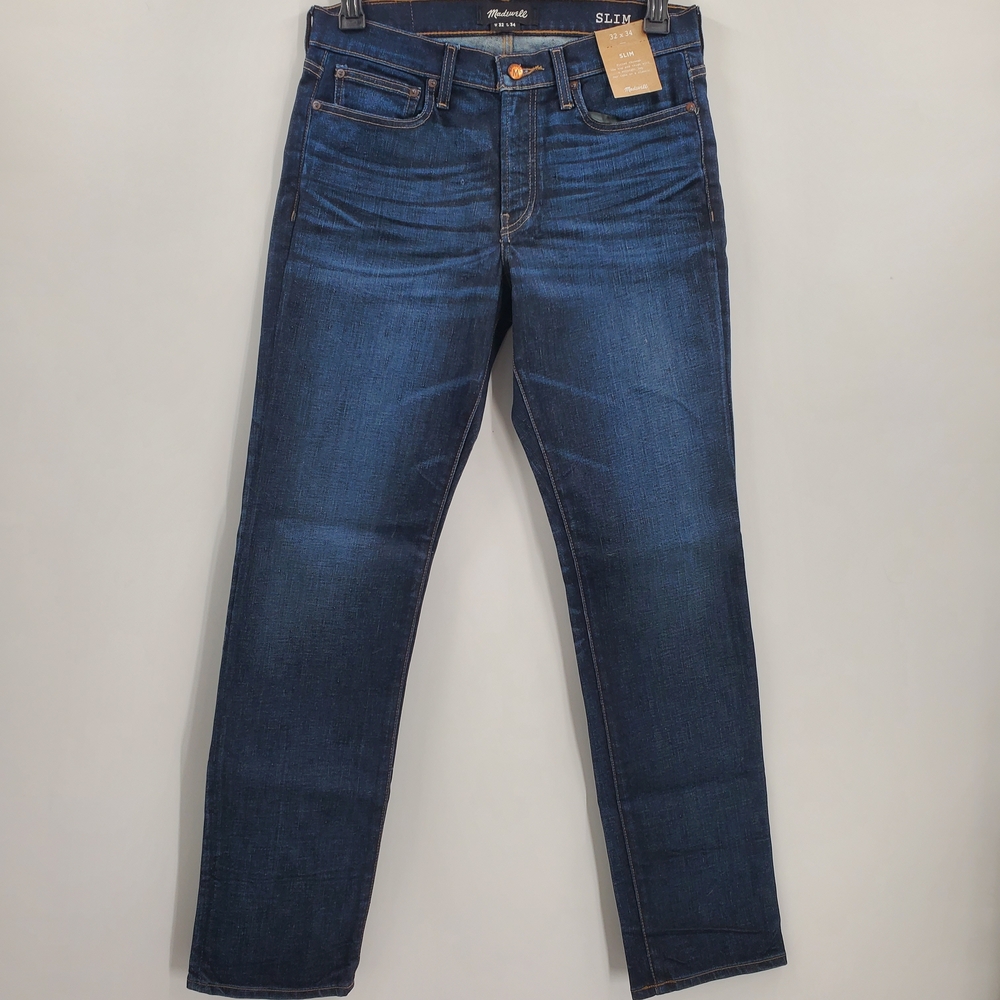 Madewell Men's Deep Blue Slim Straight Jeans Size 32 X 34